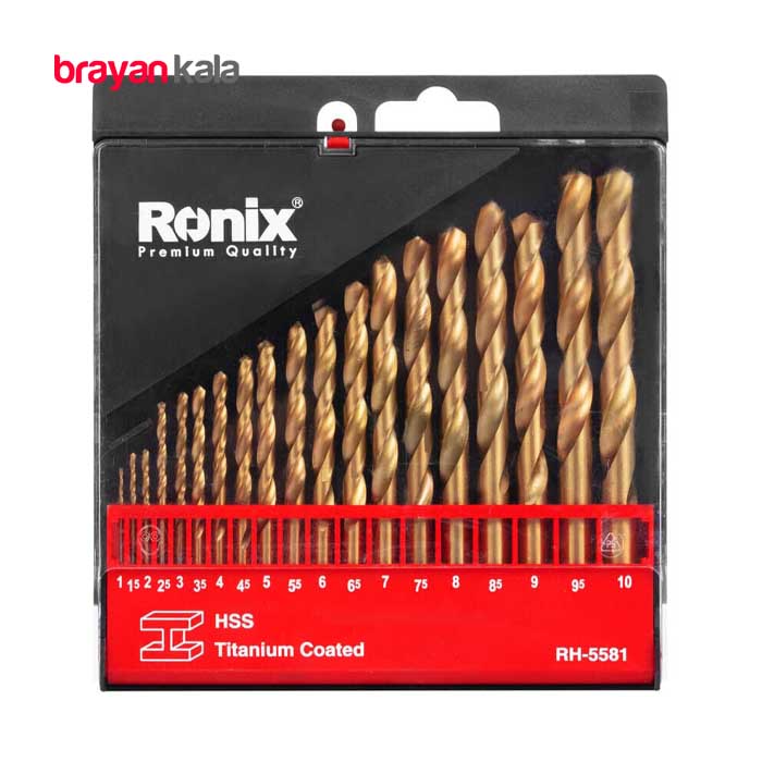 عکس اصلی مجموعه 19 عددی مته آهن رونیکس RH-5581